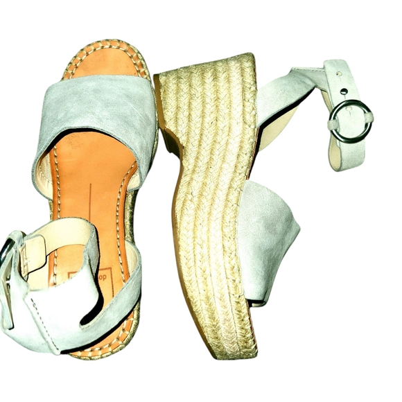 Dolce Vita Tan Wedges with Ankle Strap - Picture 8 of 15